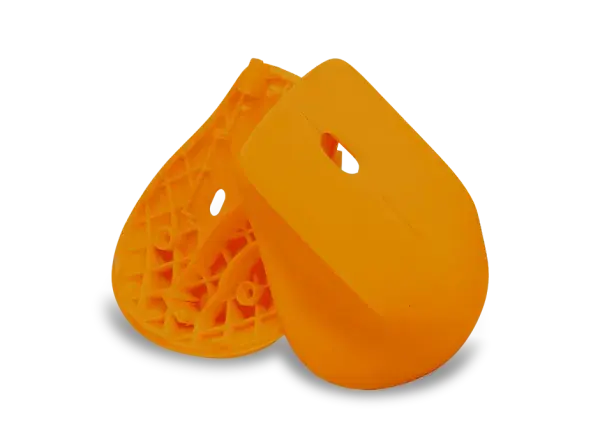 A computer mouse 3D printed with Figure 4 F3 Orange