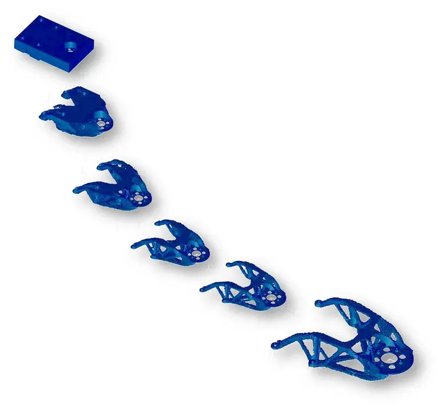 卫星金属支架的拓扑优化过程