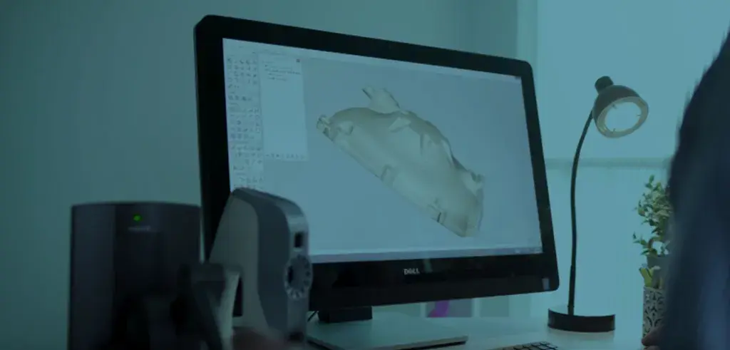 显示 3D Systems 软件的监控器