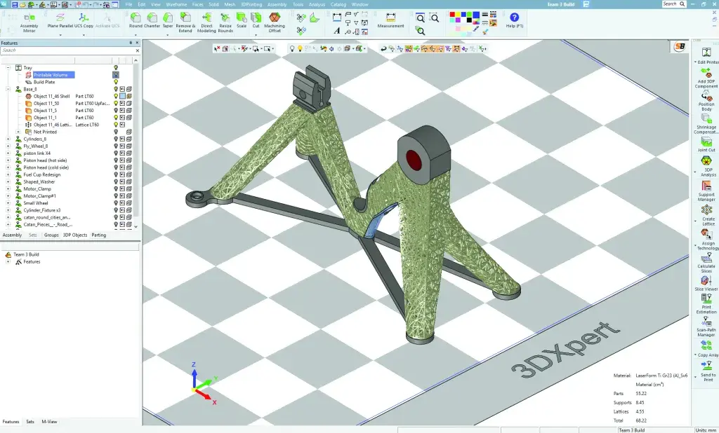 Lattice-based foundation redesigned in 3DXpert® software