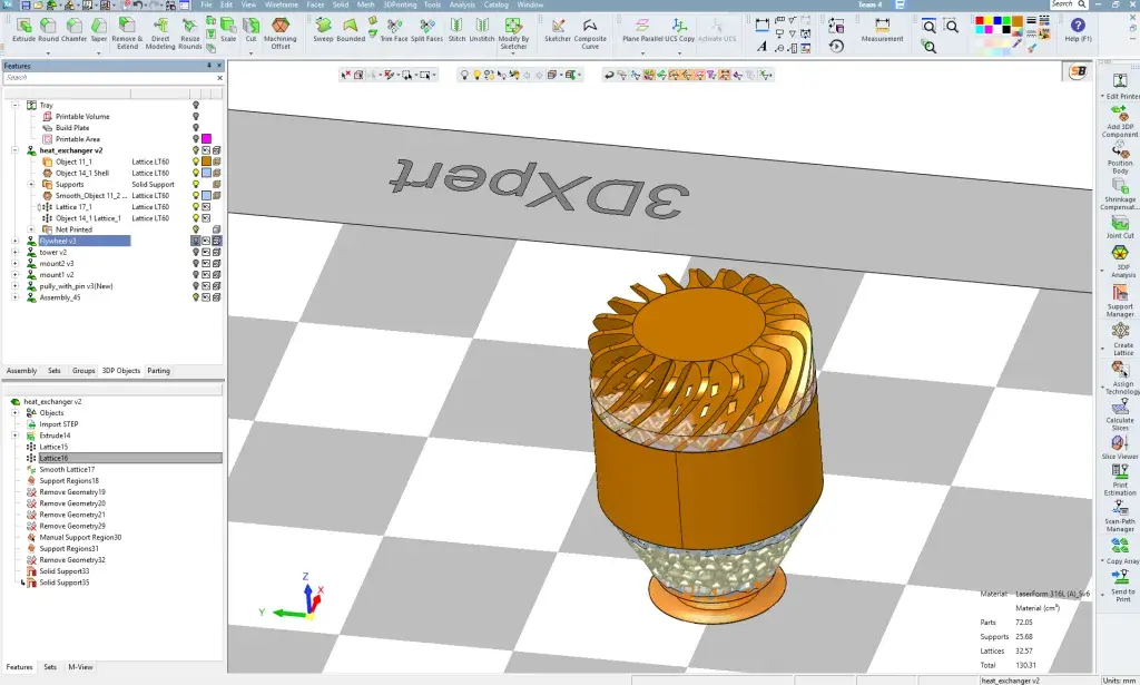 Heat exchanger redesigned in 3DXpert® software