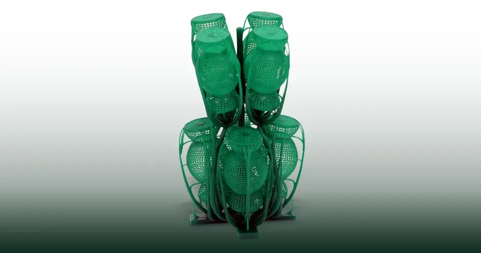 蜡树上的绿色铸造蜡质模型