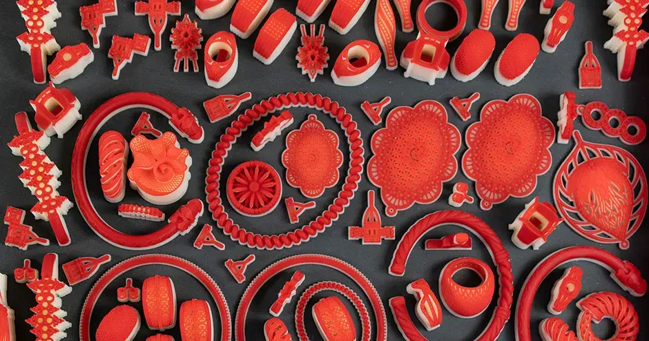 一整板VisiJet Wax Jewel Red 打印的模具