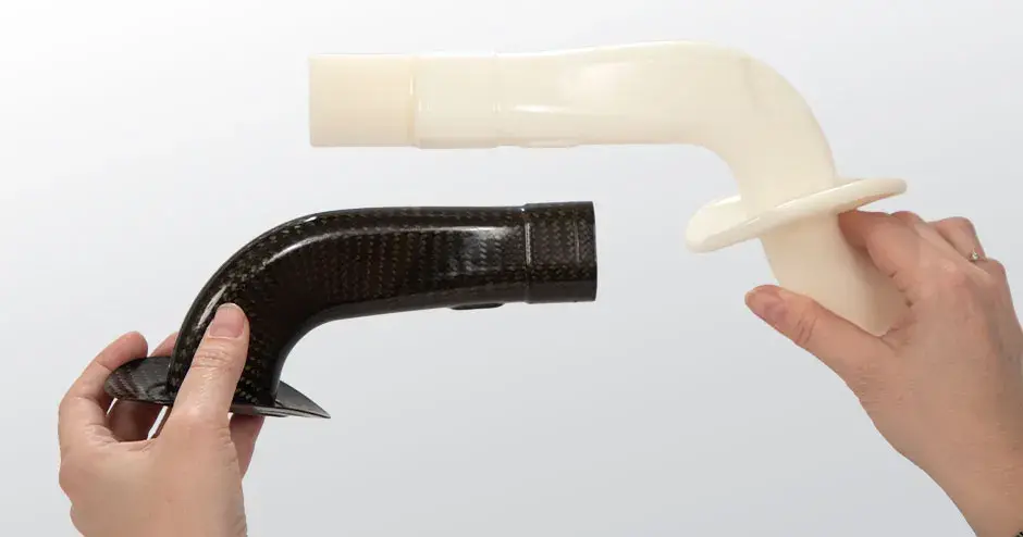 A 3D printed CF part made from Accura AMX Durable Natural