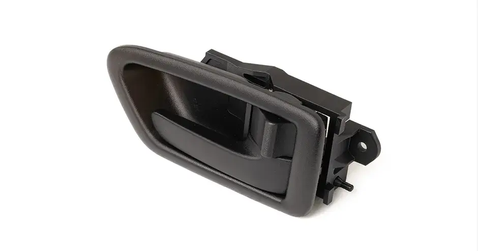 由挡板、盖子、支架、手柄和开关组成的门把手，专为搭桥生产而 3D 打印。