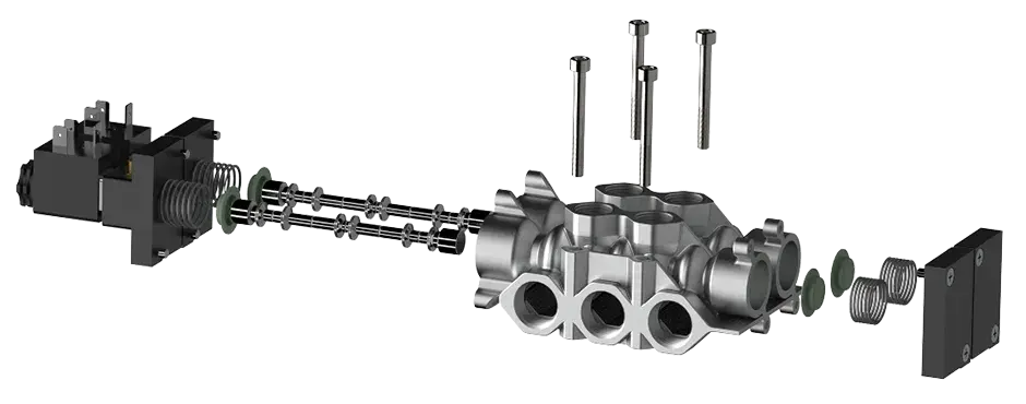 优化后的电动阀装配件