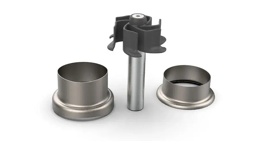 此柔性塑料量规用于检查使用 Figure 4 技术打印的生产镶件。