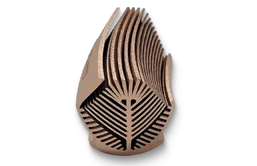 采用铜 CuCr2 材料制成的 3D 打印散热器