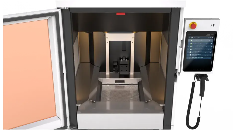 PSLA 270 3 D 打印机打开，显示软件的 UI