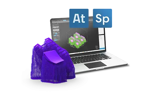 3D Sprint software with logo and part