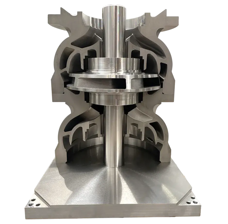 DMP Pump housing on build platform