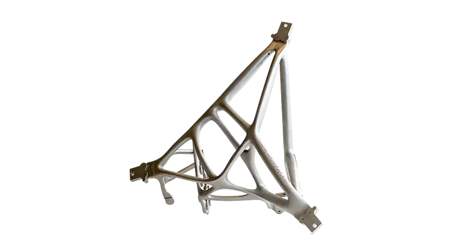 航天应用金属 3d 打印支架，带有 LaserForm AlSi7Mg0.6(A) - 由泰雷兹阿莱尼亚宇航公司设计 